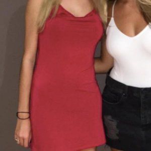 Red Slip Dress